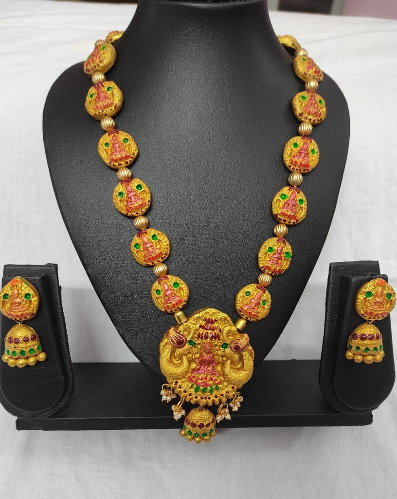 Golden Terracotta Temple Jewellery