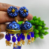 BLUE TERRACOTTA JHUMKI