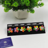 FLOWER MULTI COLOUR STUDS