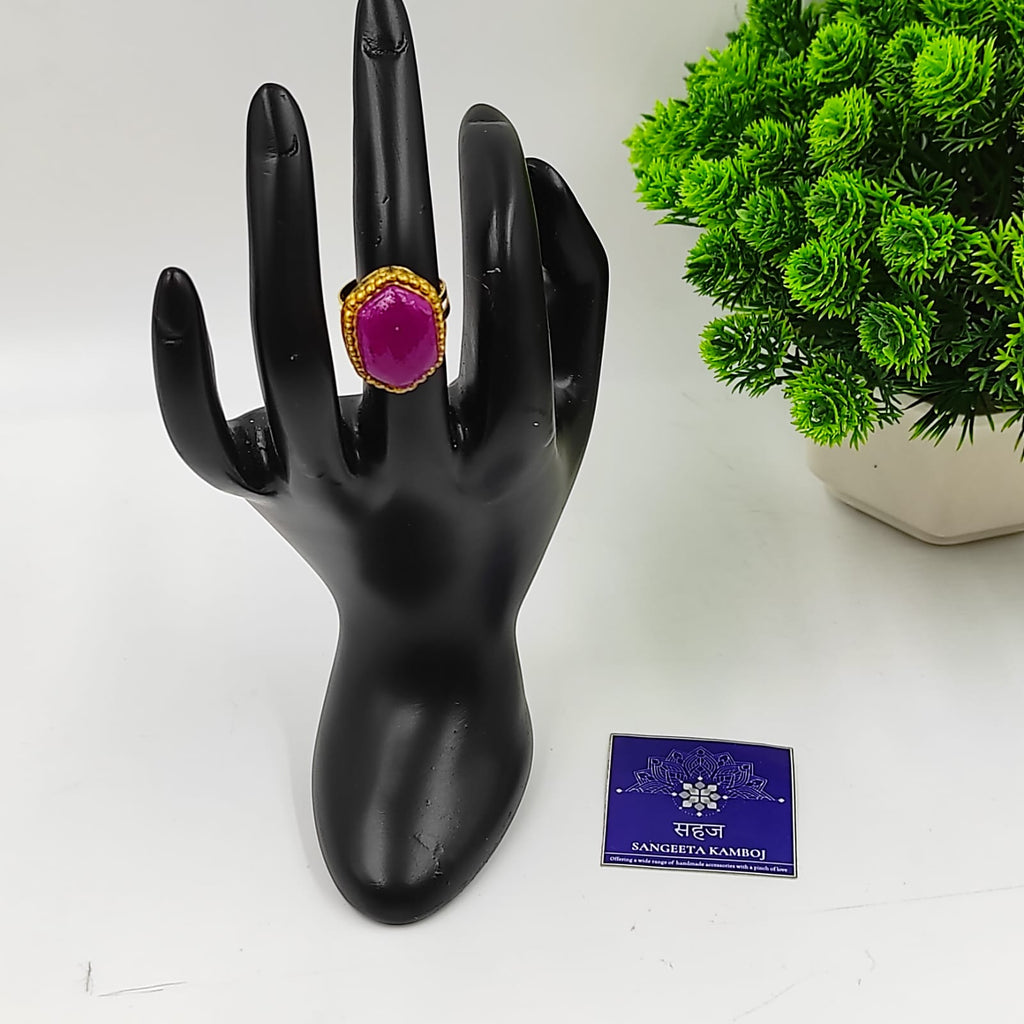 PURPLE TERRACOTTA RING