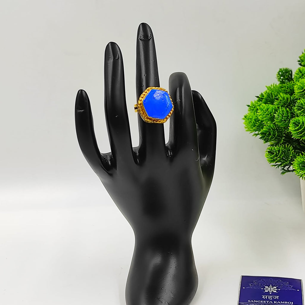 SKY BLUE TERRACOTTA RING