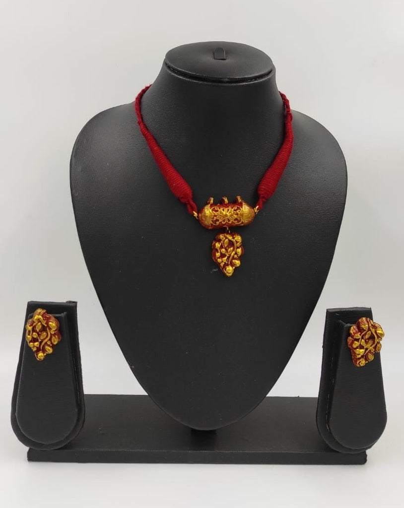 Maroon Terracotta Kanthi Set