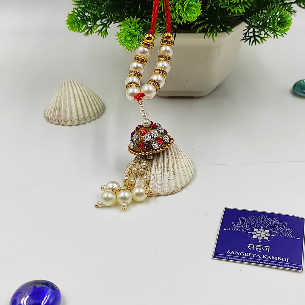 HANDMADE TERRACOTTA BHABHI RAKHI WITH LATKAN