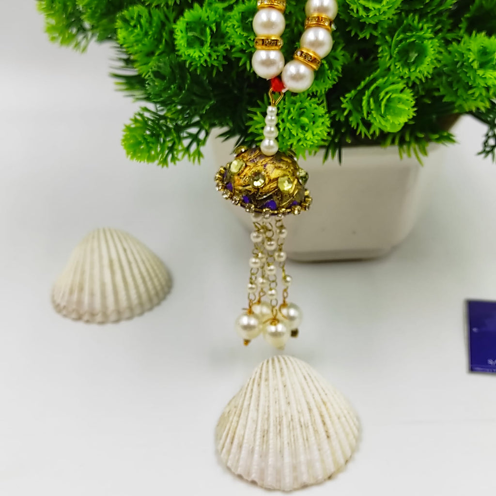 TERRACOTTA HANDMADE GOLDEN BHABHI RAKHI