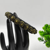 BLACK GOLDEN HANDMADE TERRACOTTA BANGLE