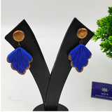 HANDMADE TERRACOTTA LEAF DANGLERS