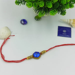 HANDMADE TERRACOTTA BLUE BHAI RAKHI