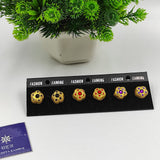 FLOWER HANDMADE TERRACOTTA STUDS