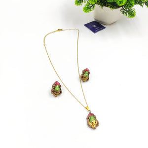 HANDMADE TERRACOTTA GANESH PENDENT SET