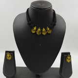 BLACK GOLDEN ANTIQUE LOOK TERRACOTTA KANTHI SET