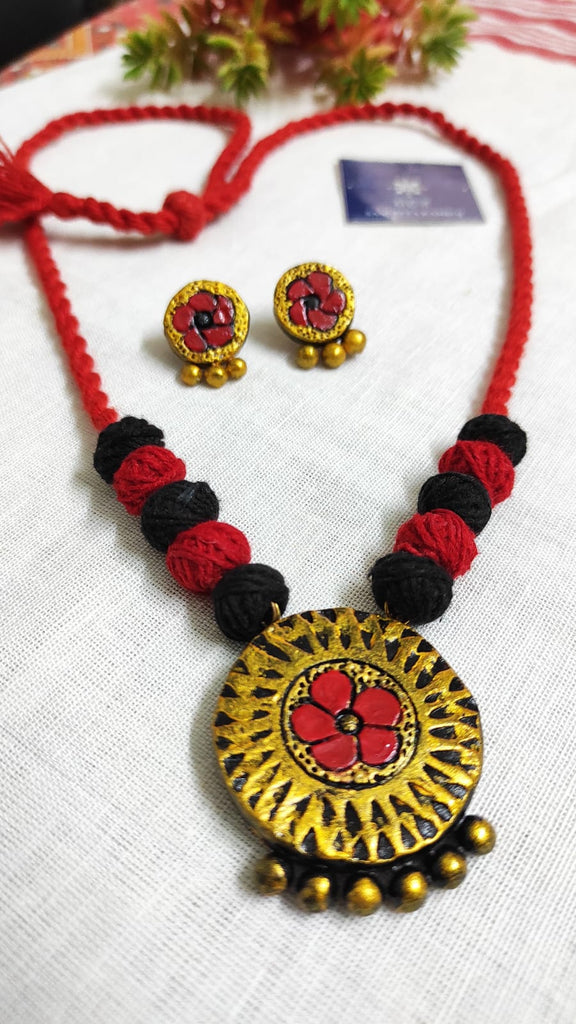HANDMADE TERRACOTTA PENDENT SET
