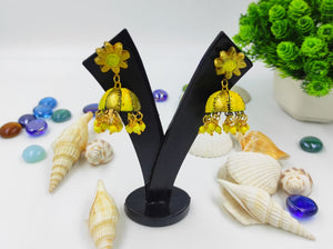 TERRACOTTA YELLOW JHUMKI