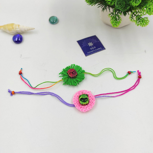 HANDMADE TERRACOTTA KIDS RAKHI(pack of two)