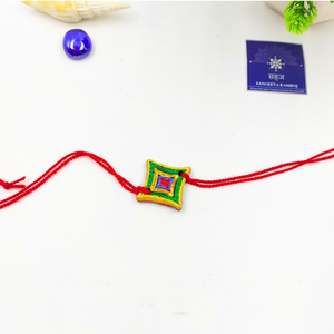 HANDMADE TERRACOTTA SQUARE RAKHI