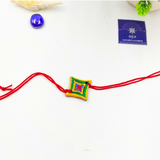 HANDMADE TERRACOTTA SQUARE RAKHI