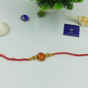 HANDMADE TERRACOTTA ORANGE BHAI RAKHI
