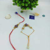 HANDMADE TERRACOTTA PURPLE BHAI BHABHI RAKHI
