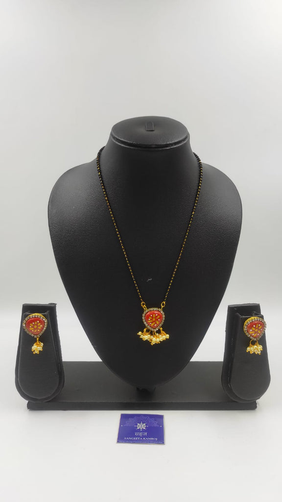 RED DROP HANDMADE TERRACOTTA MANGALSUTRA