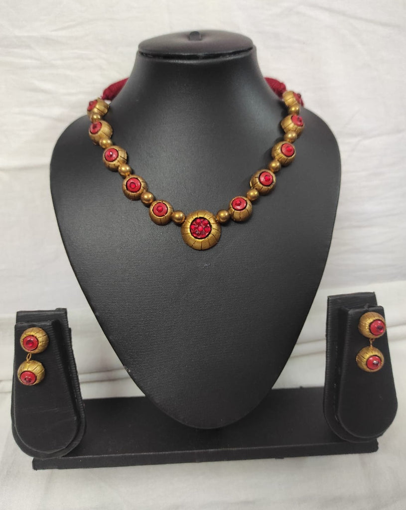 Red Golden Circle  with red kundan !
