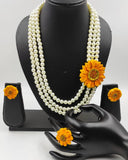 HANDMADE TERRACOTTA FLOWER SET WITH PEARL